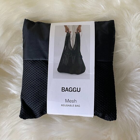 NWT BAGGU Mesh Reusable Bag, Black - Picture 2 of 10